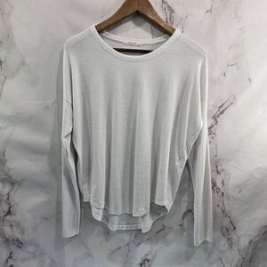 Rag & Bone Shirt Womens Small White Slouchy Long Sleeve Drop Shoulder Jersey
